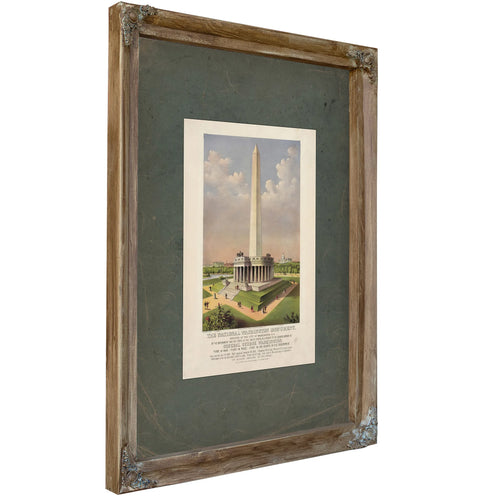 The National Washington Monument 1885 — Verdigris Framed Canvas Print | Bella Frye