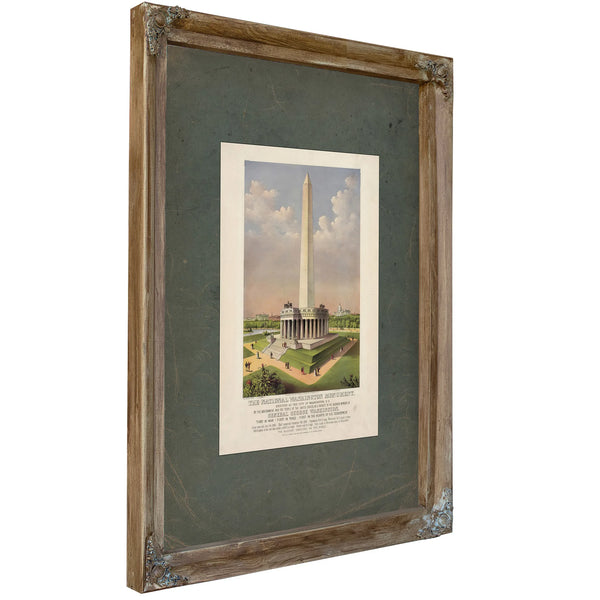 The National Washington Monument 1885 — Verdigris Framed Canvas Print | Bella Frye