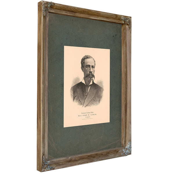 Eminent Colored Men Hon John R Lynch of Mississippi 1884 — Verdigris Framed Canvas Print | Bella Frye