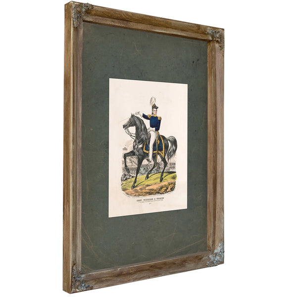 General William J Worth at the Storming of the Bishops Palace Monterey Sept 22nd 1846 1846 — Verdigris Framed Canvas Print | 