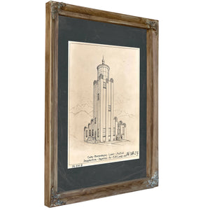 The Keepers Tower at Worlds Edge — Verdigris Framed Canvas Print | Bella Frye