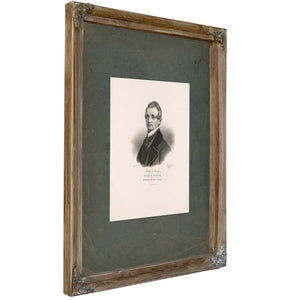 Mark a Cooper Representative From Georgia 1843 — Verdigris Framed Canvas Print | Bella Frye