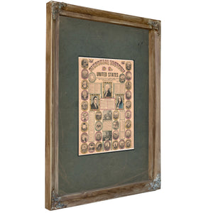Pictorial History of the United States 1846 — Verdigris Framed Canvas Print | Bella Frye