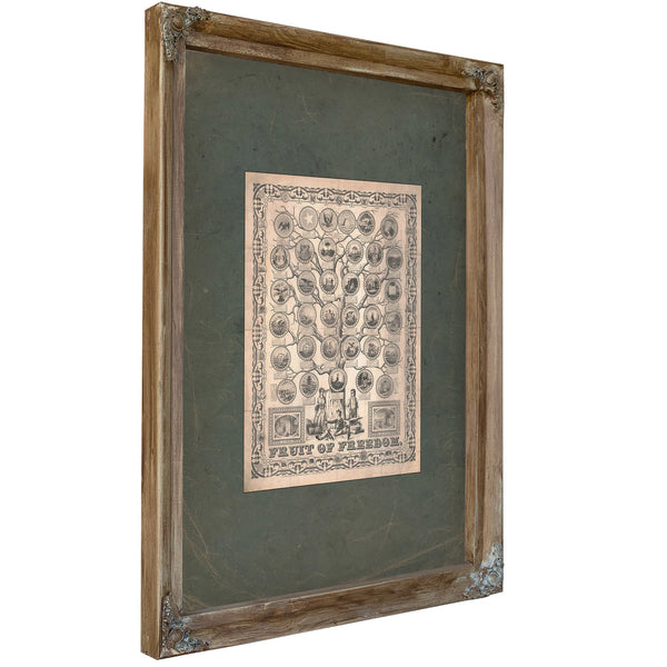 Fruit of Freedom 1858 — Verdigris Framed Canvas Print | Bella Frye
