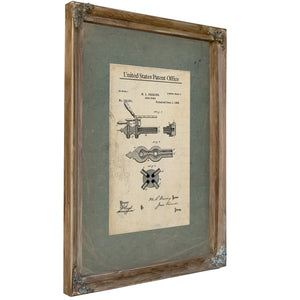 The Publicans Apparatus Beer Pump Patent Drawing — Framed Wall Art Room View | Bella Frye