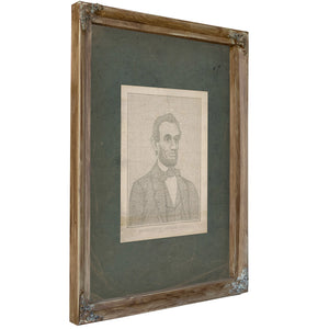 Biography of Abraham Lincoln 19th Century — Verdigris Framed Canvas Print | Bella Frye