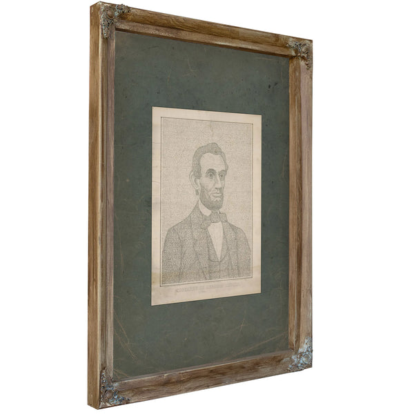Biography of Abraham Lincoln 19th Century — Verdigris Framed Canvas Print | Bella Frye