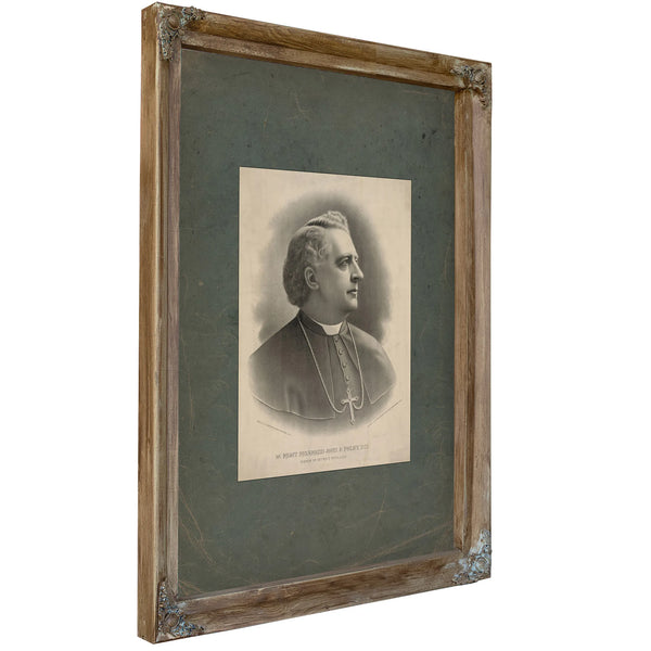 The Right Reverend John S Foley Dd Bishop of Detroit Mich Usa 1889 — Verdigris Framed Canvas Print | Bella Frye