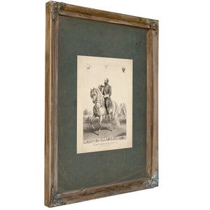 General James Abraham Garfield Kt 14 a Asr Late President Usa 1882 — Verdigris Framed Canvas Print | Bella Frye