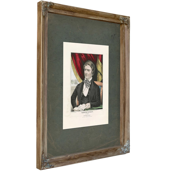 Cassius M Clay of Kentucky the Champion of Liberty 1846 — Verdigris Framed Canvas Print | Bella Frye