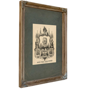Ancient Order of United Workmen 1892 — Verdigris Framed Canvas Print | Bella Frye