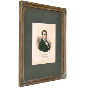 Hon John Bell Secretary of War 1841 — Verdigris Framed Canvas Print | Bella Frye