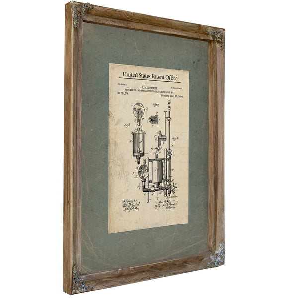 The Hofmann Brewing Apparatus — Patent Archive Print — Framed Wall Art Room View | Bella Frye