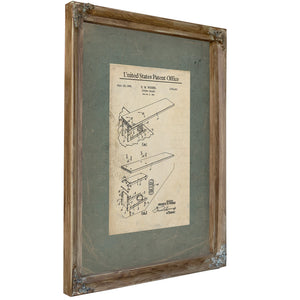 Us Patent No. 2764413 Diving Board by Kenneth M Wisner September 25 1956 — Verdigris Framed Canvas Print | Bella Frye