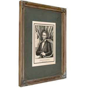Abraham Lincoln_ Sixteenth President of the United States 1861 — Verdigris Framed Canvas Print | Bella Frye