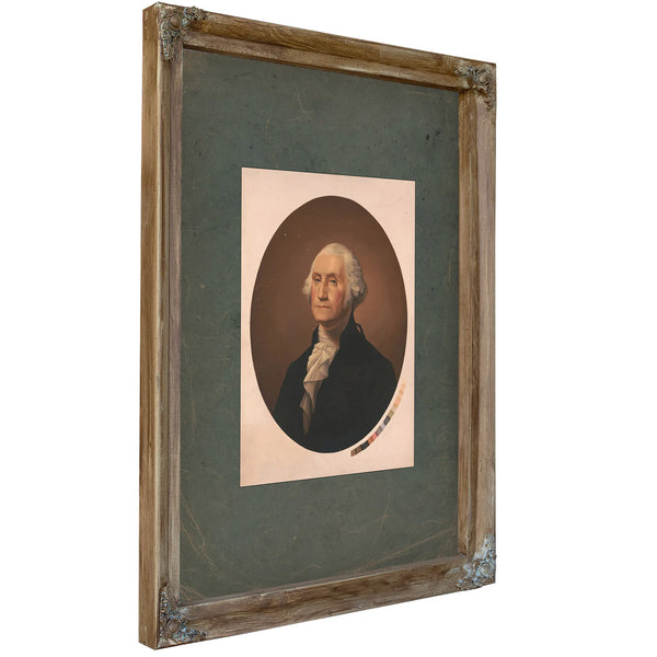 George Washington 1863 187 — Verdigris Framed Canvas Print | Bella Frye