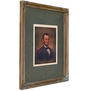 Abraham Lincoln 199 — Verdigris Framed Canvas Print | Bella Frye