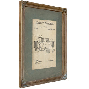 The Wehrle Apparatus Patent Blueprint for the Alchemists Vintage — Framed Wall Art Room View | Bella Frye