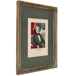 James K Polk Eleventh President of the United States 1835 1856 — Verdigris Framed Canvas Print | Bella Frye
