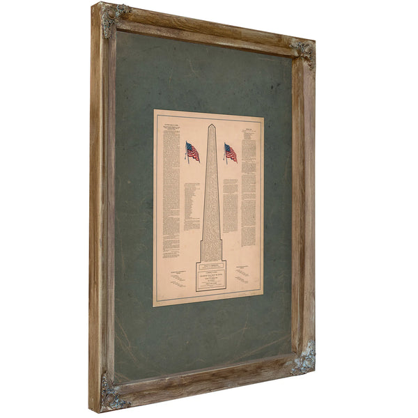 Commemorate the Services of Irish American Valor Loyalty and Devotion 1891 — Verdigris Framed Canvas Print | Bella Frye