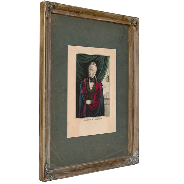James G Birney 1844 — Verdigris Framed Canvas Print | Bella Frye