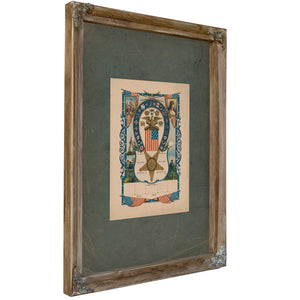 Grand Army of the Republic Veteran 1861 1866 1885 — Verdigris Framed Canvas Print | Bella Frye