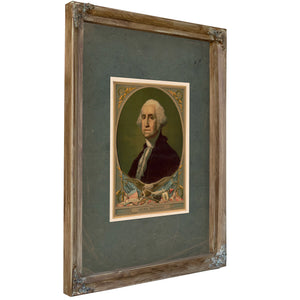 George Washington E Pluribus Unum 188 — Verdigris Framed Canvas Print | Bella Frye