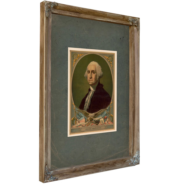George Washington E Pluribus Unum 188 — Verdigris Framed Canvas Print | Bella Frye