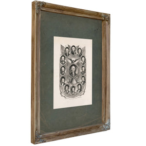 The Presidents of the United States_ Washington 1789 to Fillmore 185 185 — Verdigris Framed Canvas Print | Bella Frye