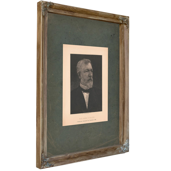 Hon James J Blaine Republican Candidate for President 1884 1884 — Verdigris Framed Canvas Print | Bella Frye