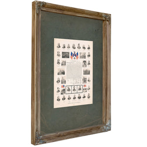 Pictorial Souvenir of the Republic 194 — Verdigris Framed Canvas Print | Bella Frye