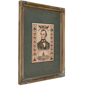 Our Patriots of the War Abraham Lincoln 1863 — Verdigris Framed Canvas Print | Bella Frye