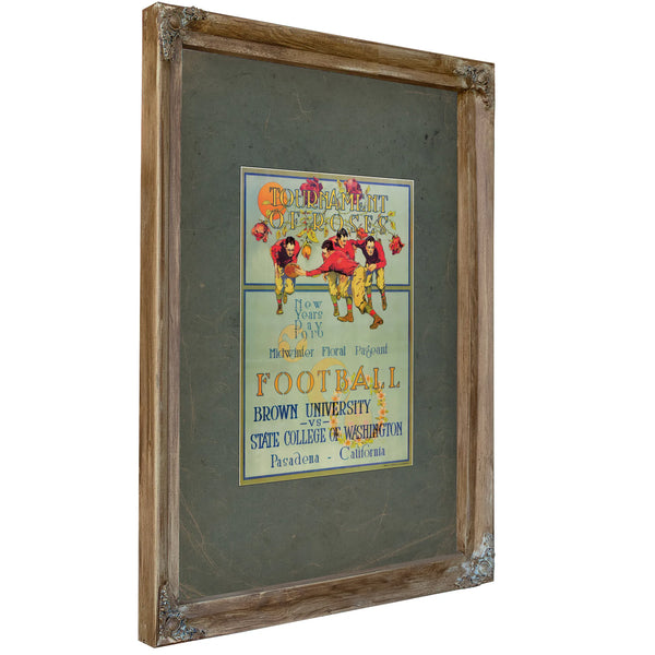 Tournament of Roses Football Program — Verdigris Framed Canvas Print | Bella Frye
