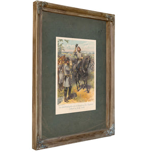 General Pickett Taking the Order to Charge From Gen Longstreet Gettysburg July 3 1864 19 — Verdigris Framed Canvas Print | Be