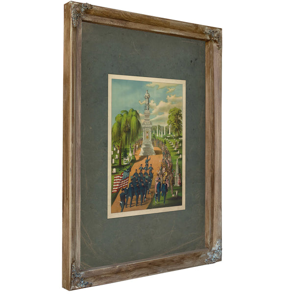 In Memory of Our Fallen Heroes 1884 — Verdigris Framed Canvas Print | Bella Frye