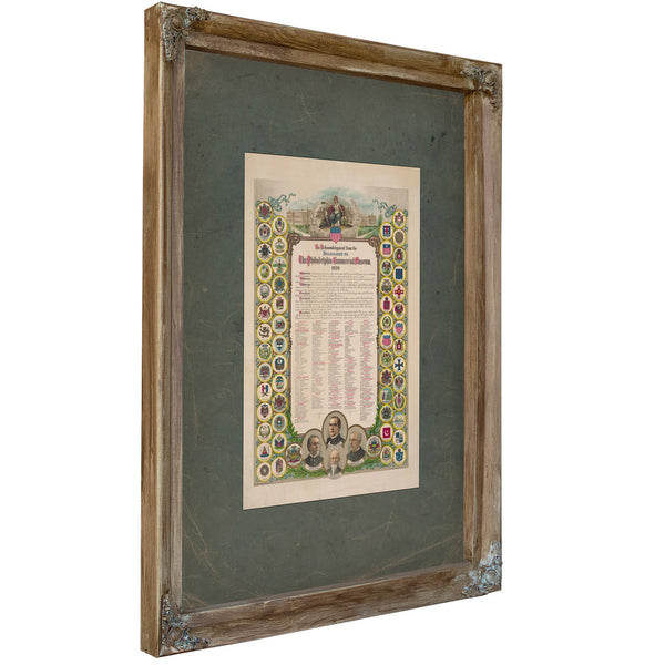 An Acknowledgment From the Delegates to the Philadelphia Commercial Museum 1899 1899 — Verdigris Framed Canvas Print | Bella 