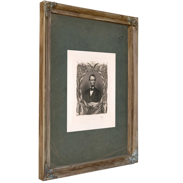 Abraham Lincoln 19th Century 4 — Verdigris Framed Canvas Print | Bella Frye