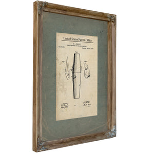 The Barkeeps Secret Patent for the Lemon Squeezer and Shaker Combined — Framed Wall Art Room View | Bella Frye