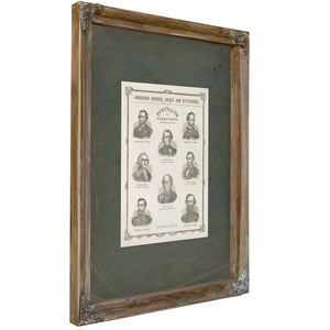 American Heroes Sages and Statesmen 19th Century — Verdigris Framed Canvas Print | Bella Frye