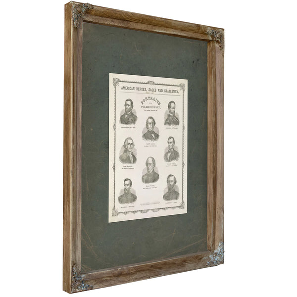 American Heroes Sages and Statesmen 19th Century — Verdigris Framed Canvas Print | Bella Frye