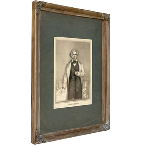 Charles Sumner 1874 1 — Verdigris Framed Canvas Print | Bella Frye