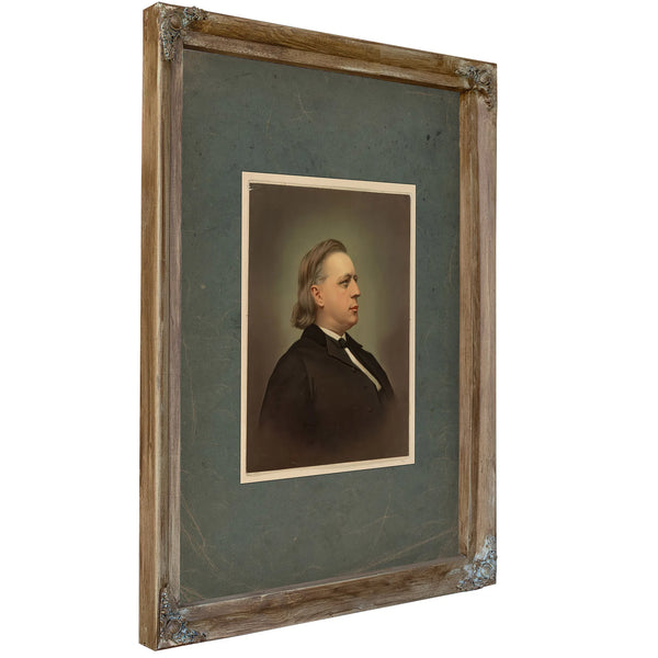 Henry Ward Beecher 1871 — Verdigris Framed Canvas Print | Bella Frye