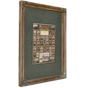 The American National Chart 199 — Verdigris Framed Canvas Print | Bella Frye