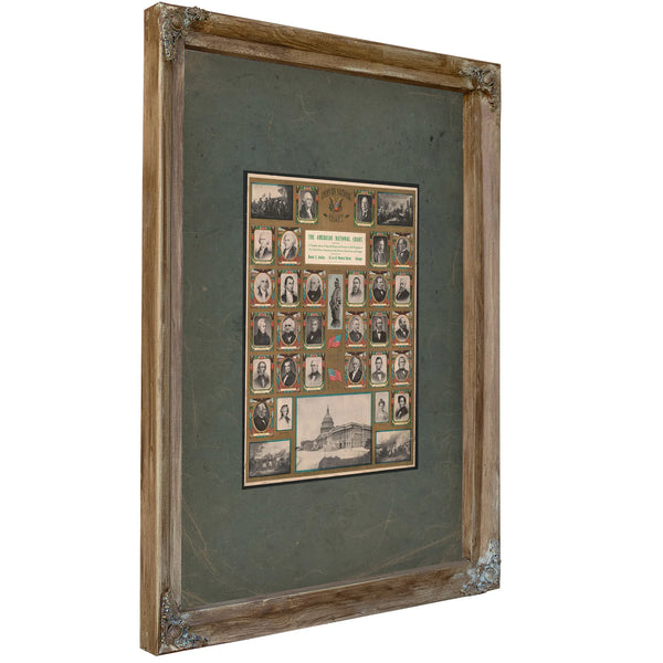 The American National Chart 199 — Verdigris Framed Canvas Print | Bella Frye