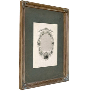 Washingtons Farewell Address 1856 — Verdigris Framed Canvas Print | Bella Frye