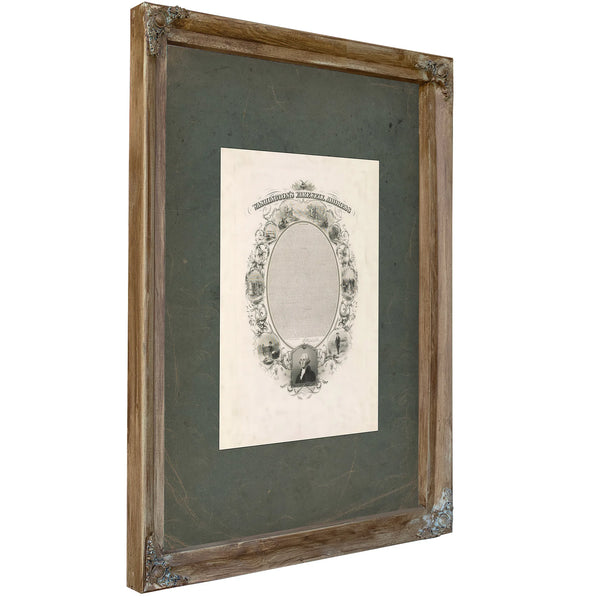 Washingtons Farewell Address 1856 — Verdigris Framed Canvas Print | Bella Frye