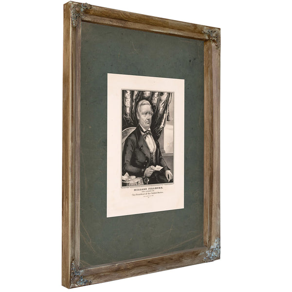 Millard Fillmore Whig Candidate for Vice President of the United States 1848 — Verdigris Framed Canvas Print | Bella Frye