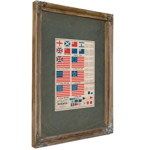 Goffs Evolution of the American Flag 197 — Verdigris Framed Canvas Print | Bella Frye