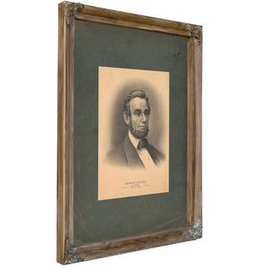Abraham Lincoln Savior of His Country 1896 — Verdigris Framed Canvas Print | Bella Frye
