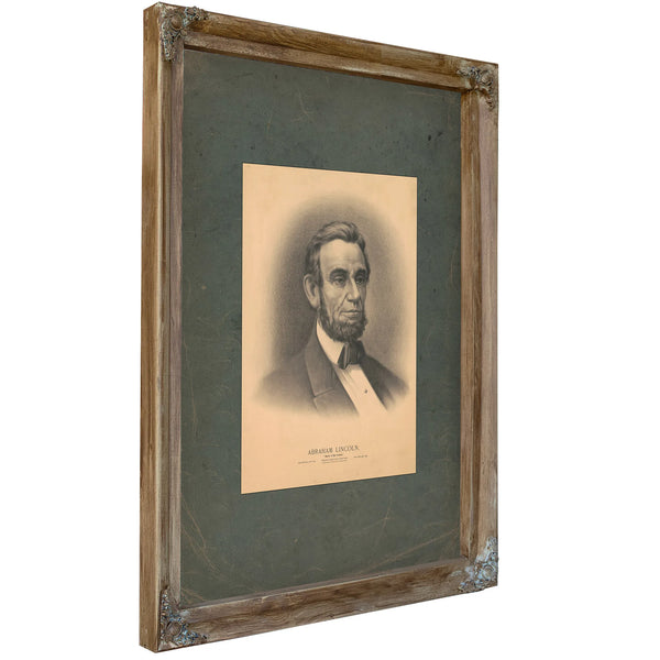 Abraham Lincoln Savior of His Country 1896 — Verdigris Framed Canvas Print | Bella Frye